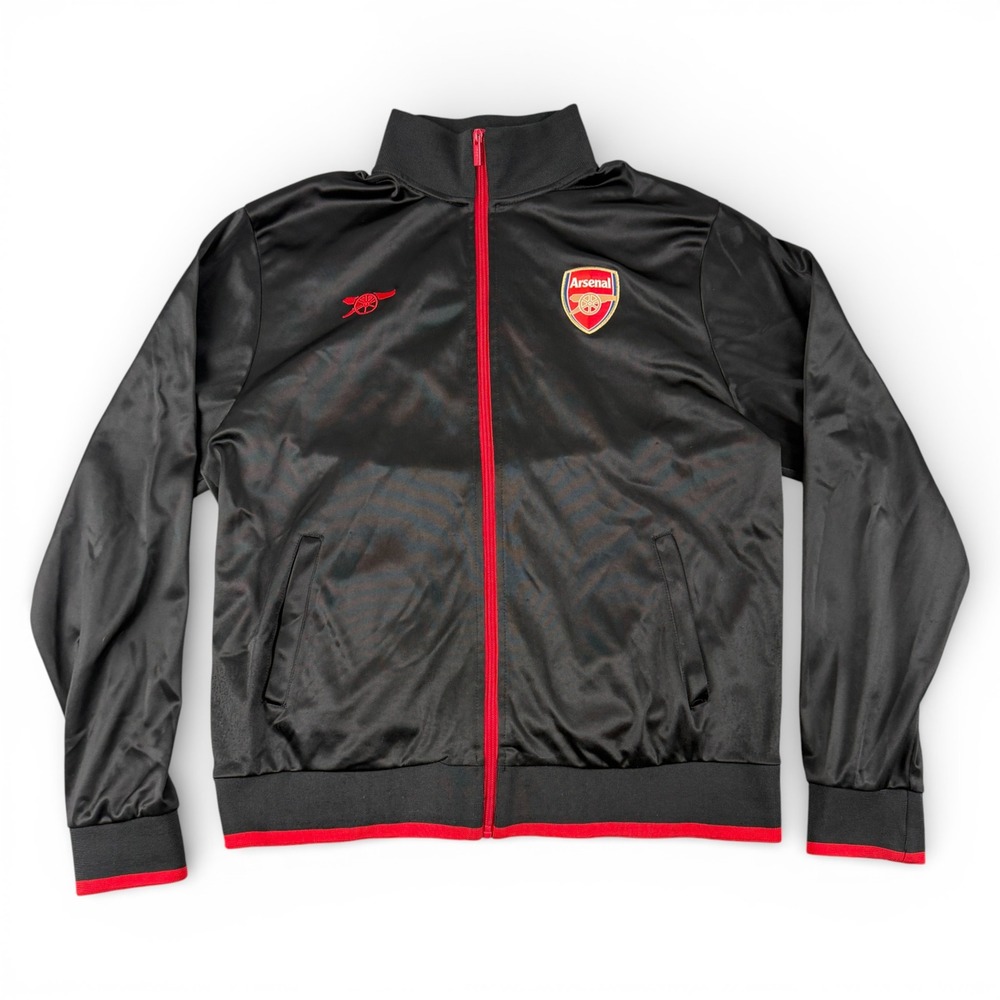 Official‎ AFC Arsenal Football Club Jacket Mens XXL Black Red Full Zip Track